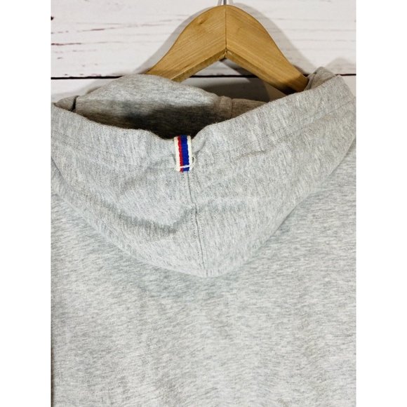 Champion Womens Middleweight Jersey Pullover Hoodie Spellout Shadow Logo Gray - Picture 7 of 7